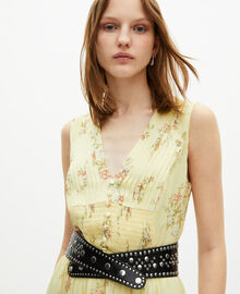 The Kooples FEMME YELLOW robe longue imprimé fleuri jaune
