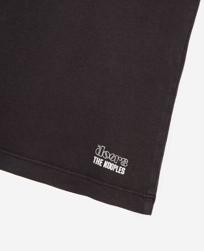 The Kooples MIXTE BLACK WASHED t-shirt mixte the doors x the kooples noir délavé