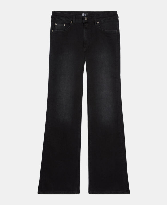 The Kooples FEMME BLACK WASHED jean flare noir