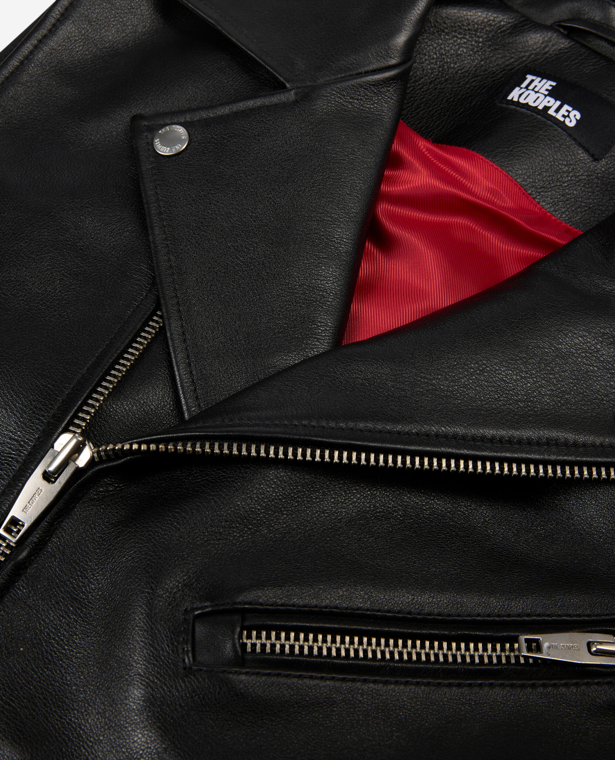 Blouson sans manches en cuir noir, BLACK, hi-res image number null