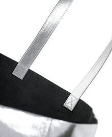 The Kooples FEMME SILVER sac cabas effet cuir argenté