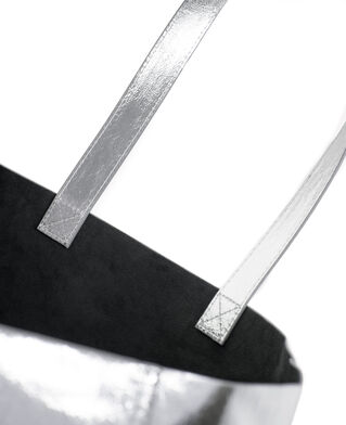 The Kooples DAMEN SILVER einkaufstasche in silberner lederoptik