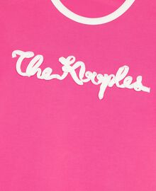 The Kooples FEMME FUSHIA t-shirt broderie ruban fuschia