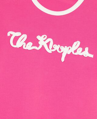 The Kooples WOMEN FUSHIA fuchsia ribbon embroidery t-shirt