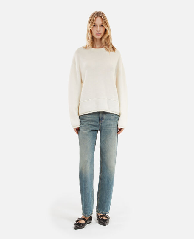 The Kooples FEMME ECRU pull en laine et mohair écru