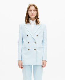 The Kooples FEMME LIGHT BLUE veste de tailleur en coton bleue