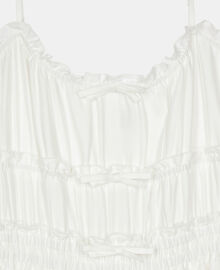 The Kooples FEMME WHITE robe longue avec nœuds blanche