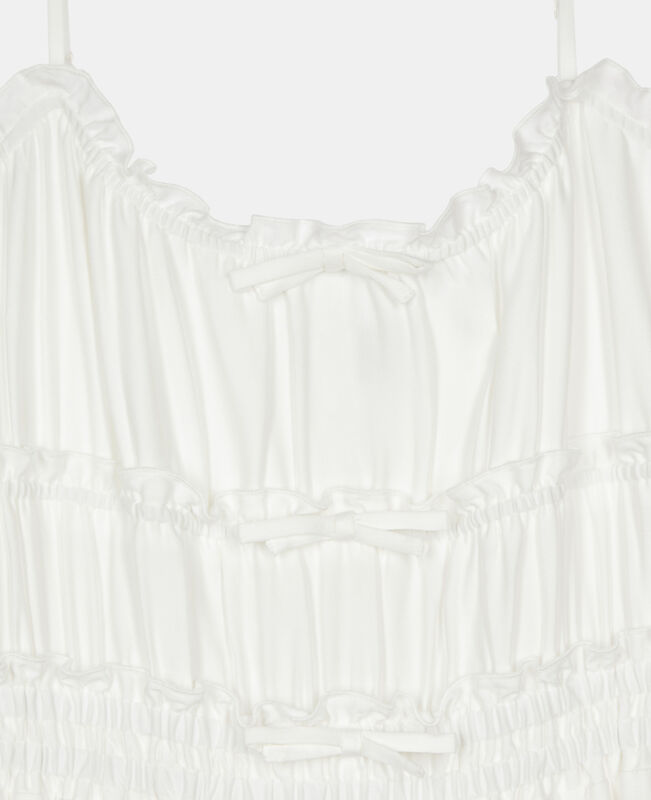 The Kooples FEMME WHITE robe longue avec nœuds blanche