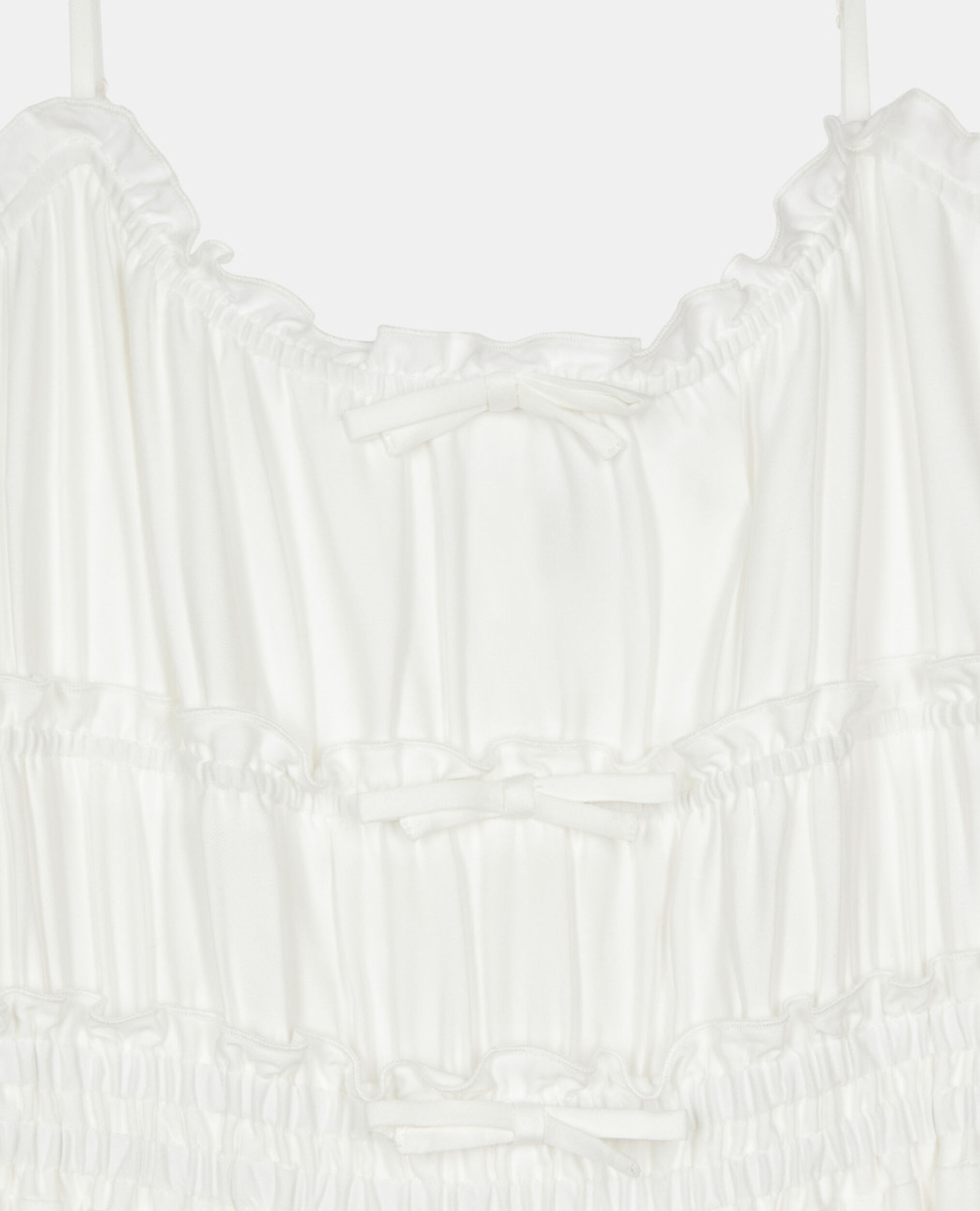 Robe longue avec nœuds blanche, WHITE, hi-res image number null