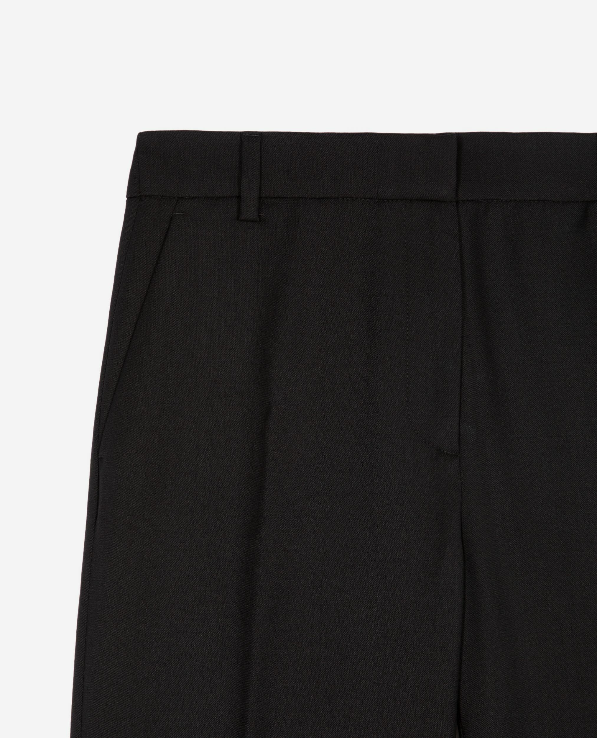 Pantalon large en laine noir, BLACK, hi-res image number null