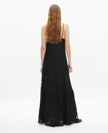 The Kooples FEMME BLACK robe longue avec dentelle noire