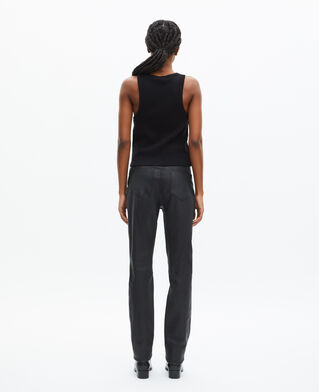 The Kooples WOMEN BLACK tank top with black coat of arms