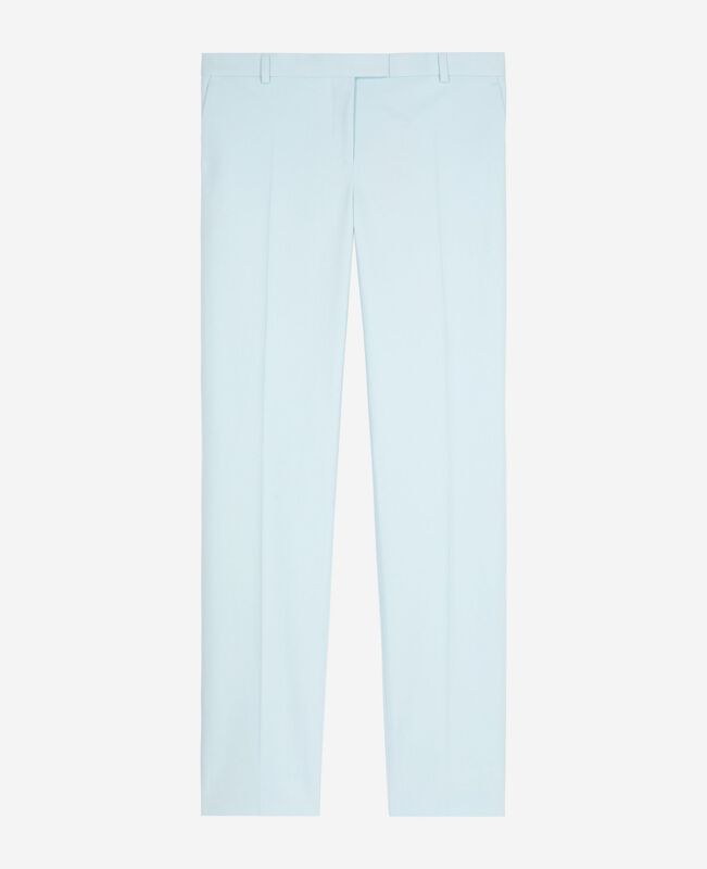 The Kooples FEMME LIGHT BLUE pantalon costume en coton bleu