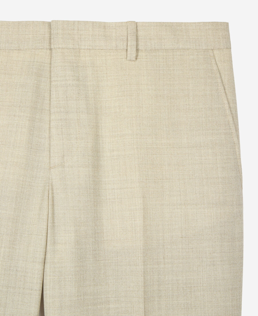 The Kooples MEN BEIGE beige slim fit wool suit pants