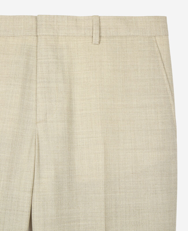The Kooples HOMME BEIGE pantalon de costume en laine coupe ajustée beige