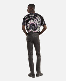 The Kooples HOMME BLACK pantalon slim en cuir noir