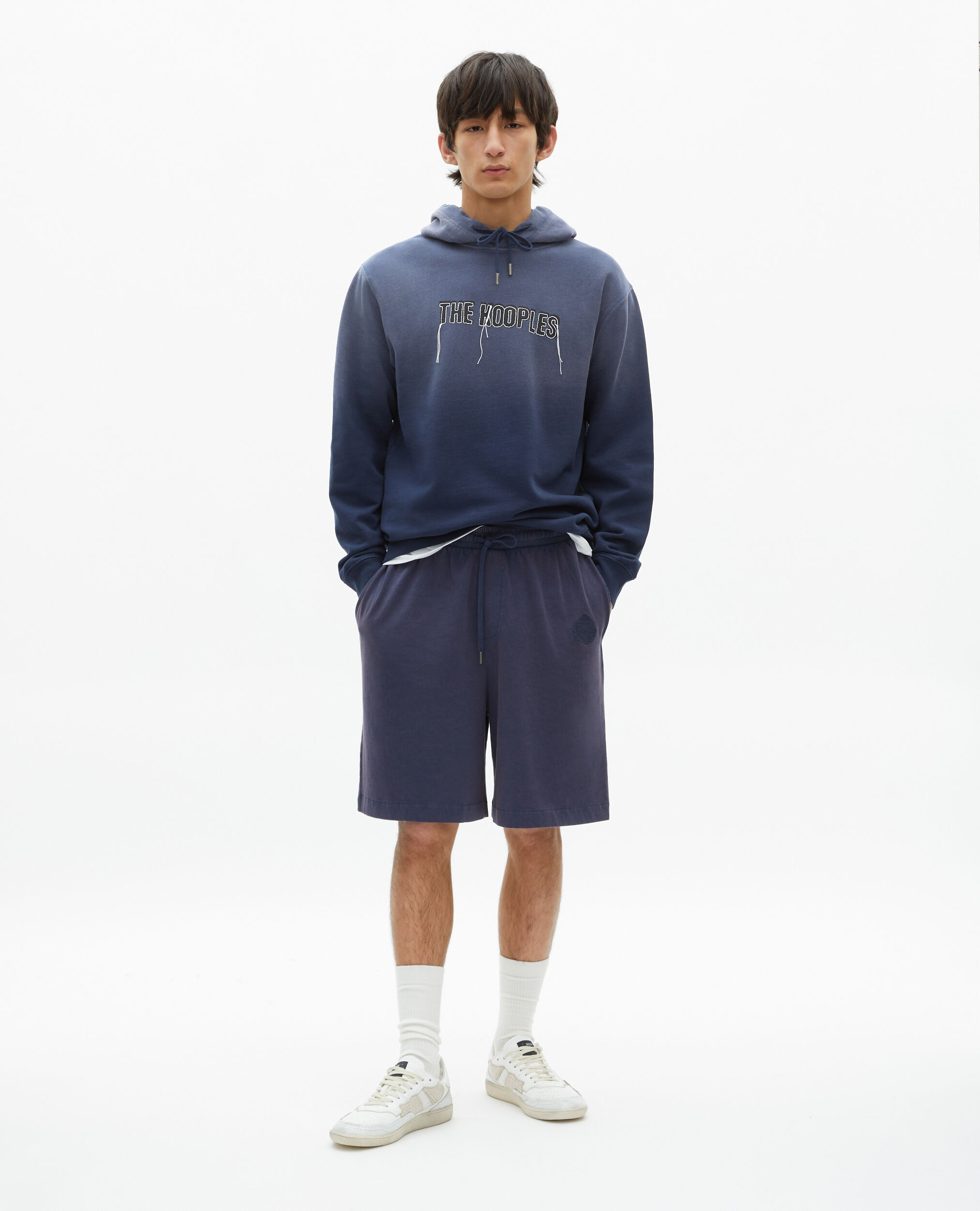 Short avec blason bleu, DARK NAVY, hi-res image number null