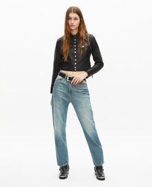 The Kooples FEMME USED RAPIECE jean boyfriend bleu