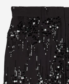 The Kooples FEMME BLACK pantalon flare à sequins noir