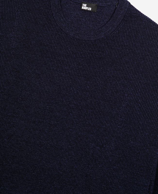 The Kooples HOMME NAVY pull en laine et lin marine