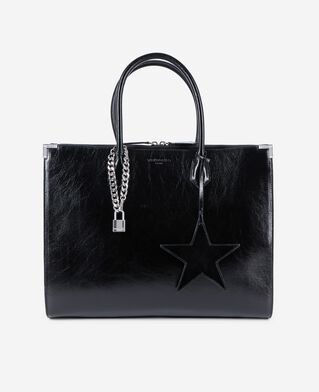 The Kooples DAMEN BLACK ming xl-tasche aus schwarzem leder