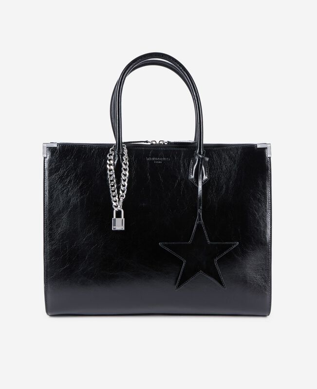 The Kooples FEMME BLACK sac ming xl en cuir noir