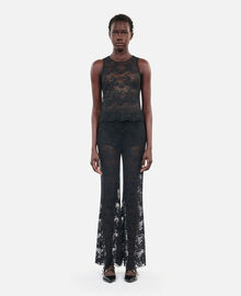 The Kooples FEMME BLACK top sans manches en dentelle noir