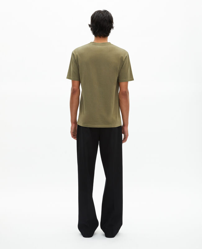 The Kooples HOMME KAKI t-shirt avec logo effet vintage kaki