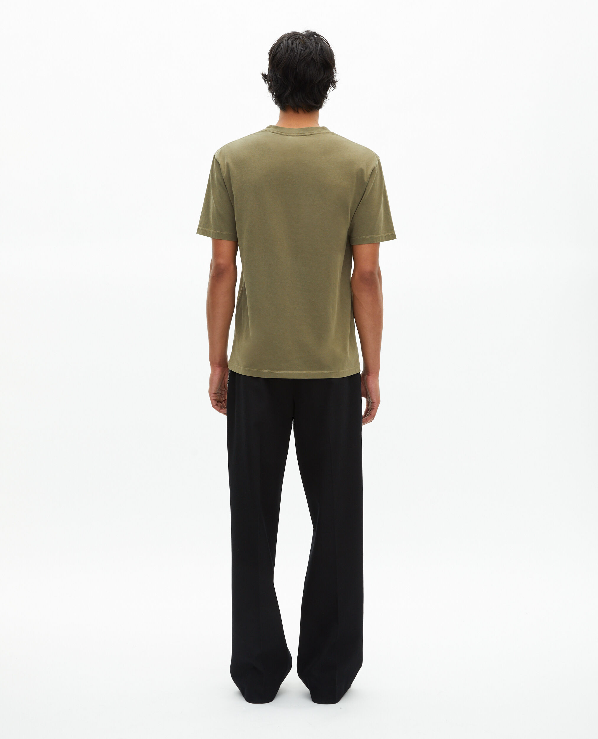T-shirt avec logo effet vintage kaki, KAKI, hi-res image number null