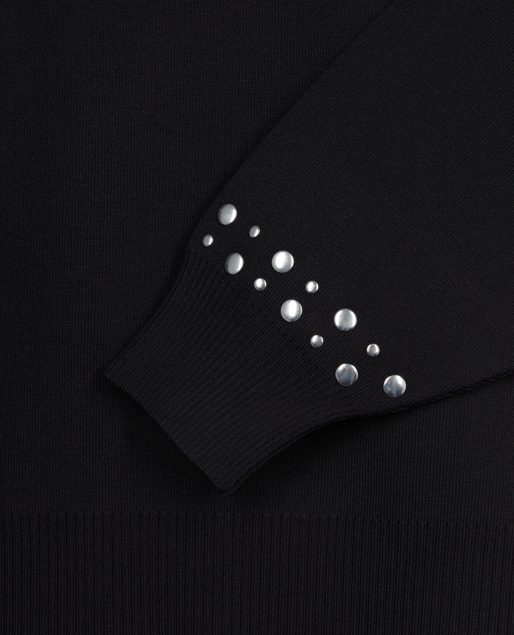 Sweatshirt avec studs noir, BLACK, hi-res image number null