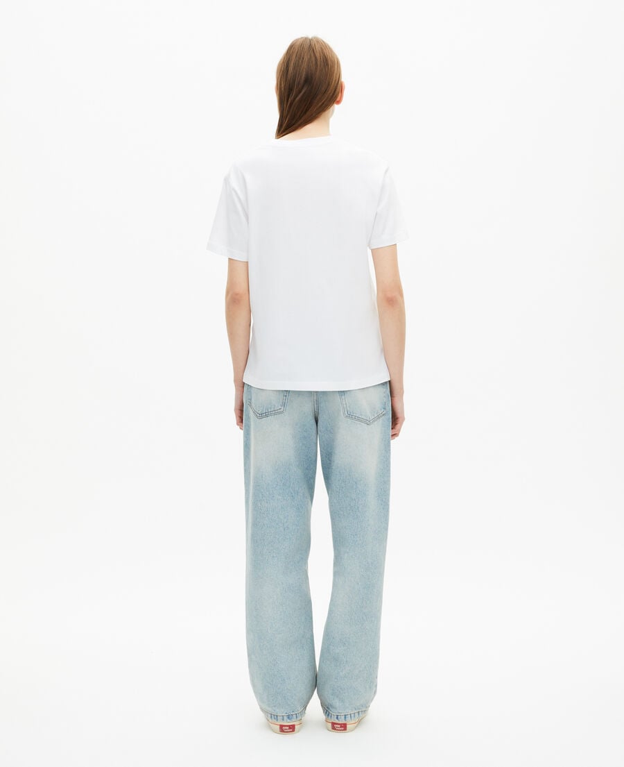 The Kooples FEMME WHITE t-shirt avec broderie logo blanc