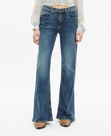 The Kooples FEMME VINTAGE BLUE jean flare bleu