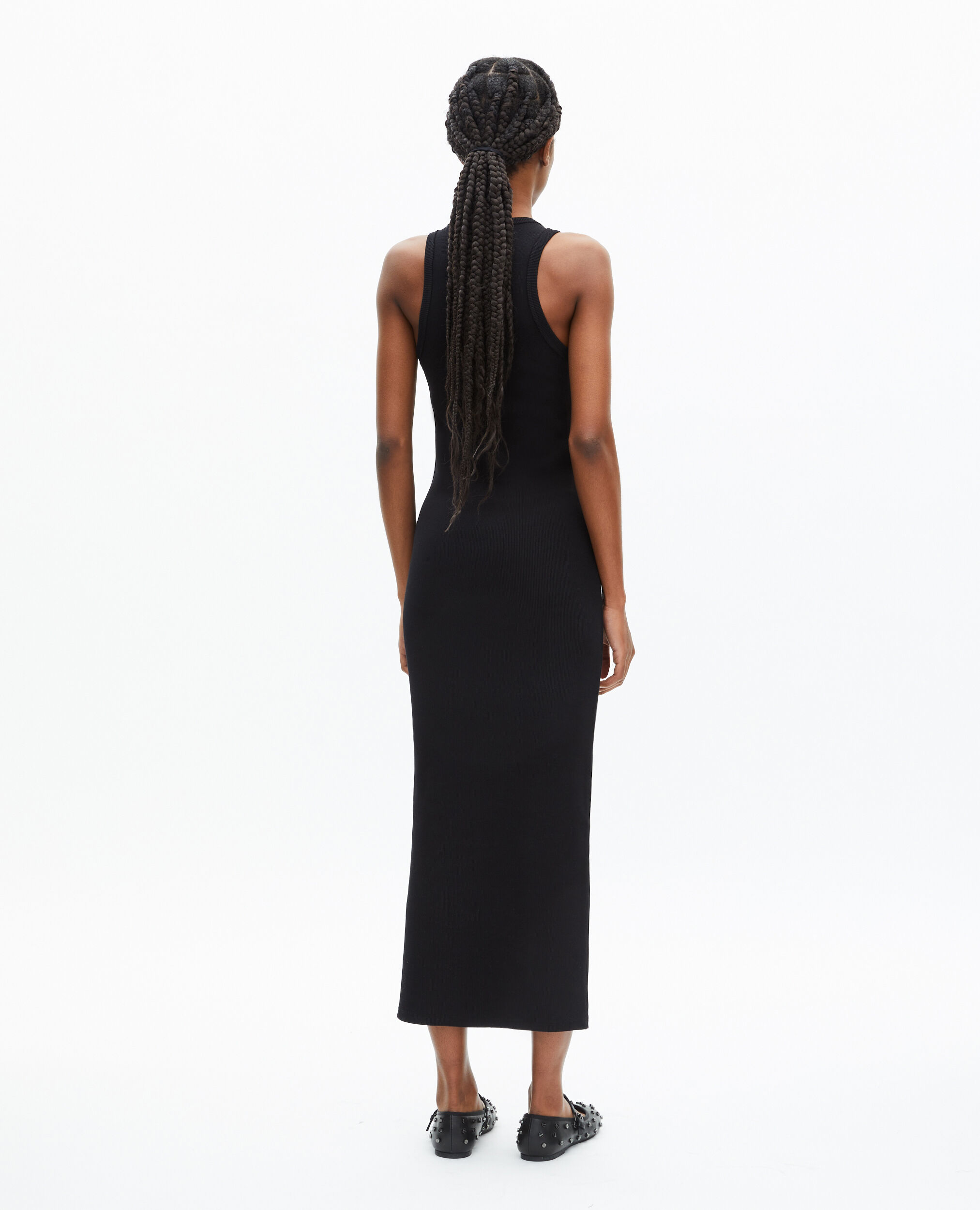 Robe longue avec blason sans manches noire, BLACK, hi-res image number null