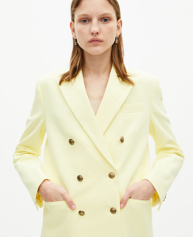 The Kooples FEMME YELLOW veste de tailleur en coton jaune