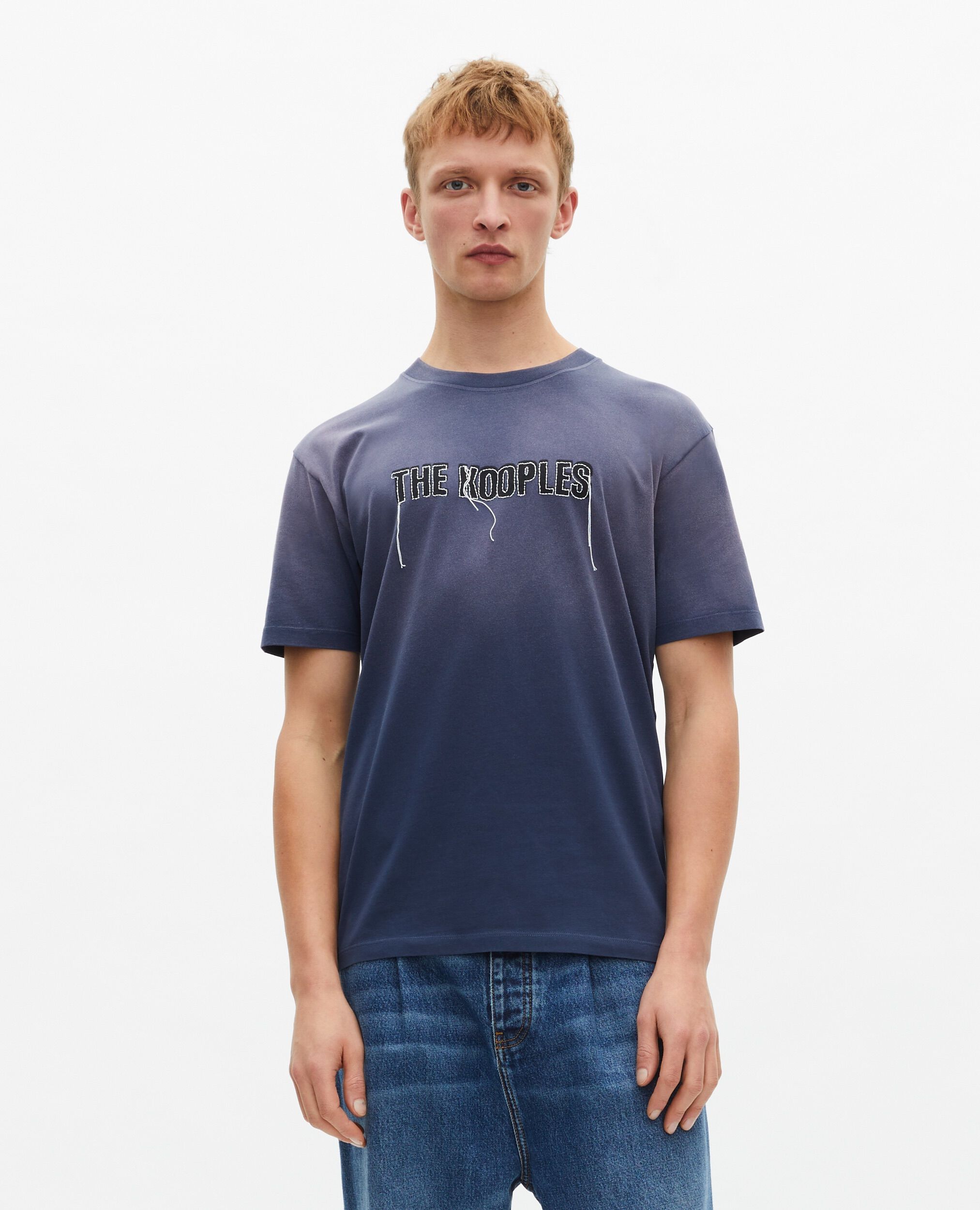 T-shirt avec logo délavé bleu marine, DARK NAVY, hi-res image number null
