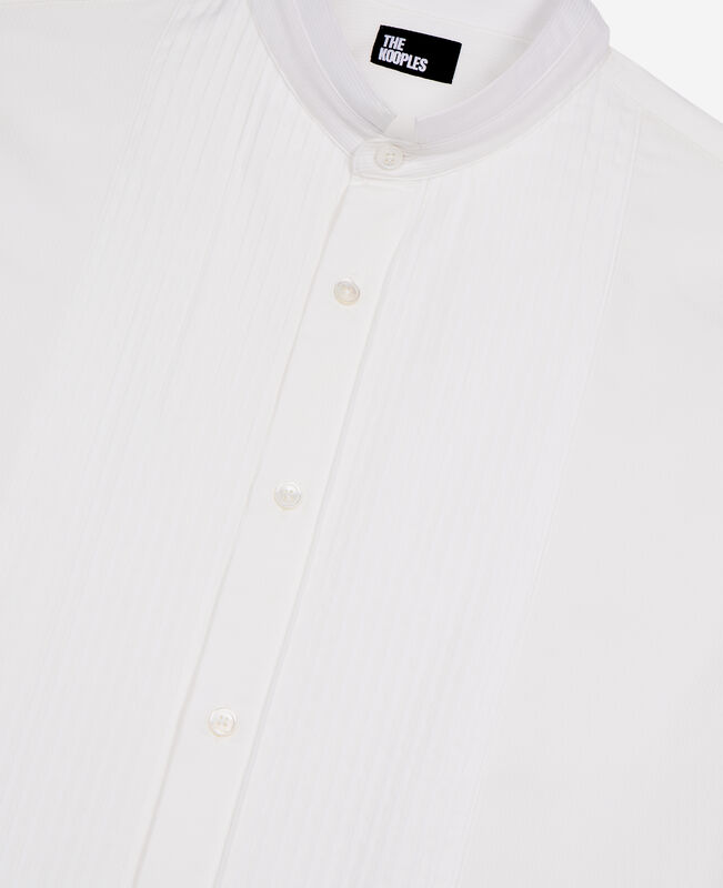 The Kooples HOMME WHITE chemise formelle col officier blanche