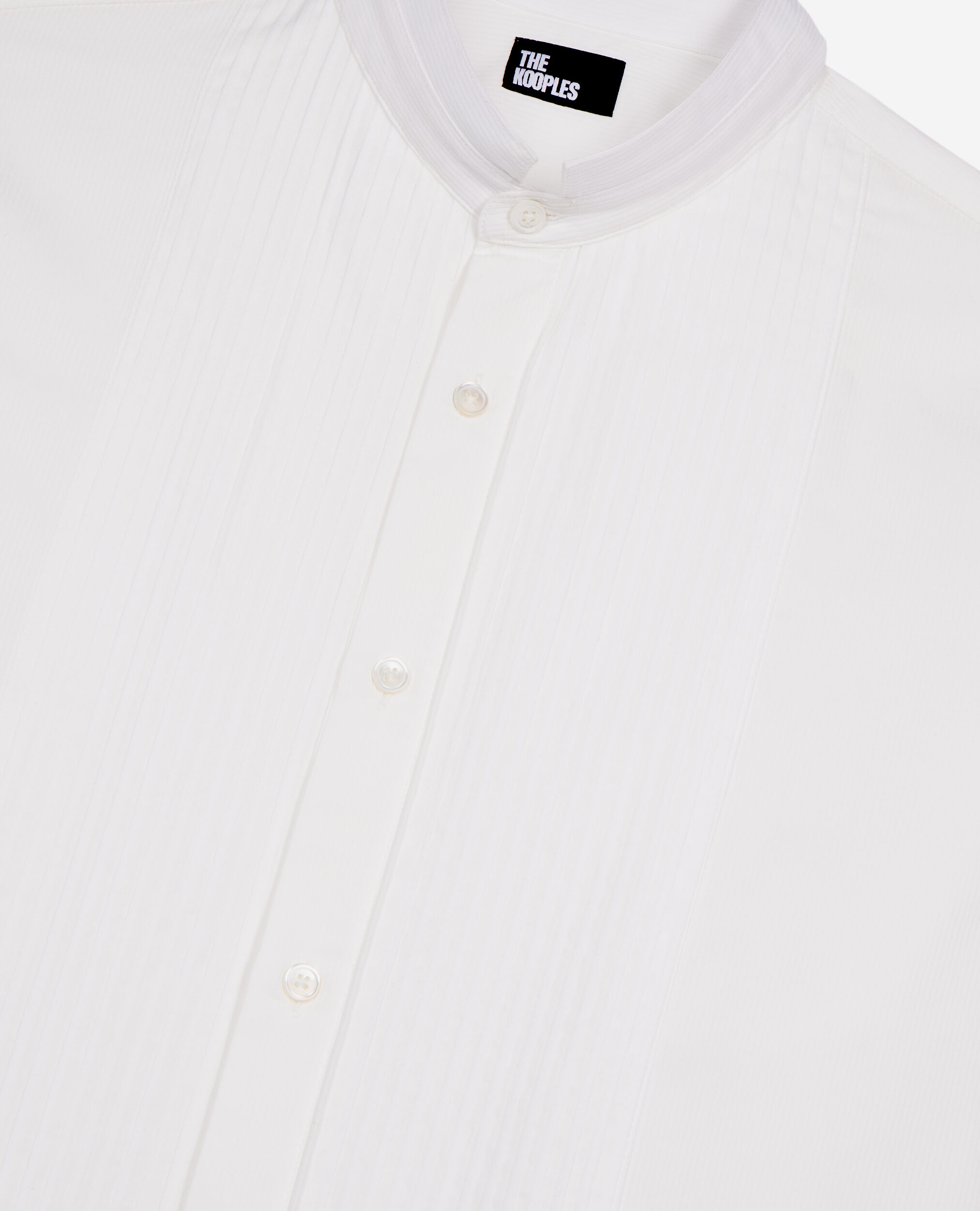 Chemise formelle col officier blanche, WHITE, hi-res image number null