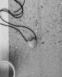 The Kooples FEMME SILVER collier pendentif cœur avec strass argenté