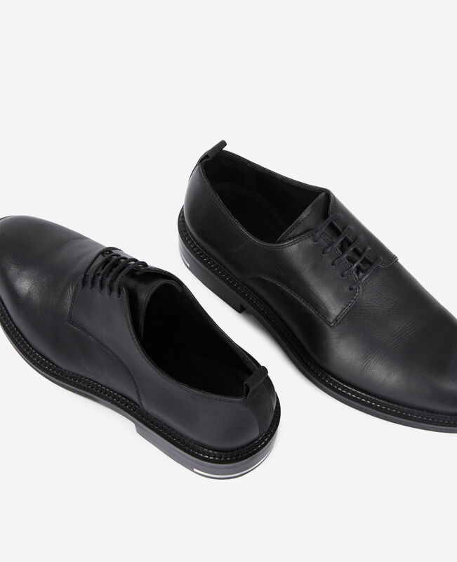 The Kooples HOMME BLACK chaussures à lacets en cuir noires