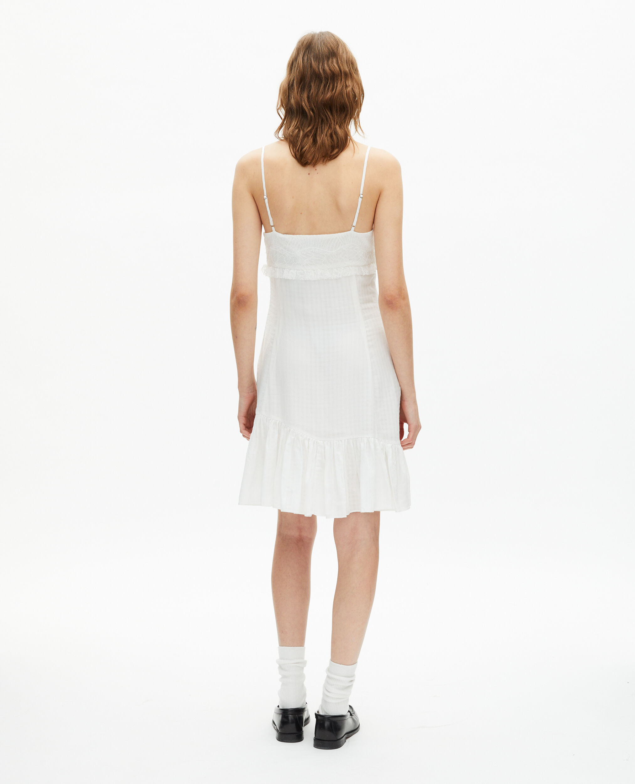 Robe courte avec dentelle écrue, ECRU, hi-res image number null
