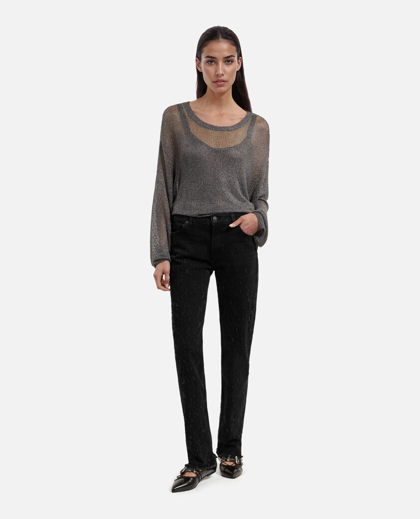 The Kooples MUJER BLACK WASHED vaqueros pitillo negros