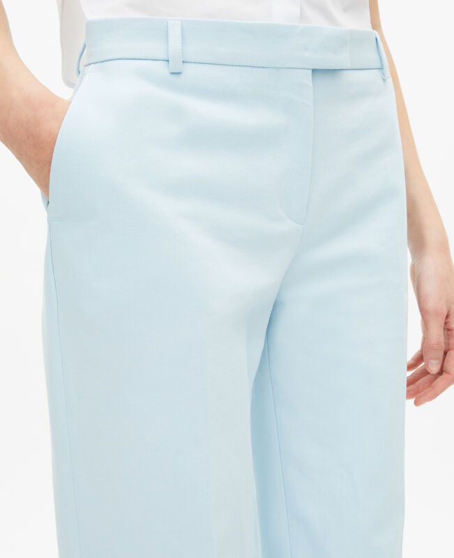 The Kooples FEMME LIGHT BLUE pantalon costume en coton bleu