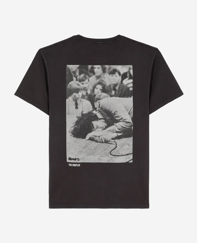 The Kooples MIXTE BLACK WASHED t-shirt mixte the doors x the kooples noir