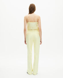 The Kooples FEMME YELLOW pantalon costume en coton bleu