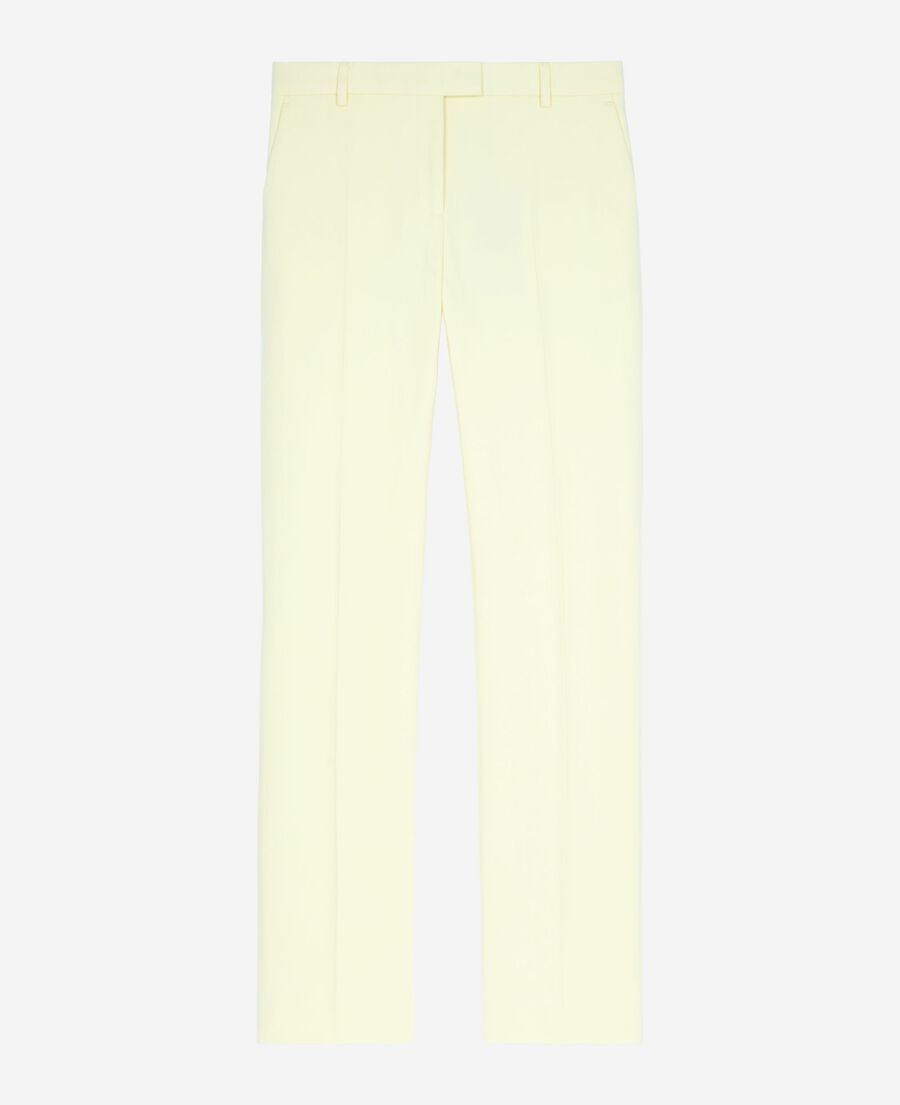 The Kooples WOMEN YELLOW wide-leg suit pants in yellow cotton
