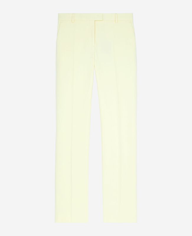 The Kooples FEMME YELLOW pantalon costume en coton bleu