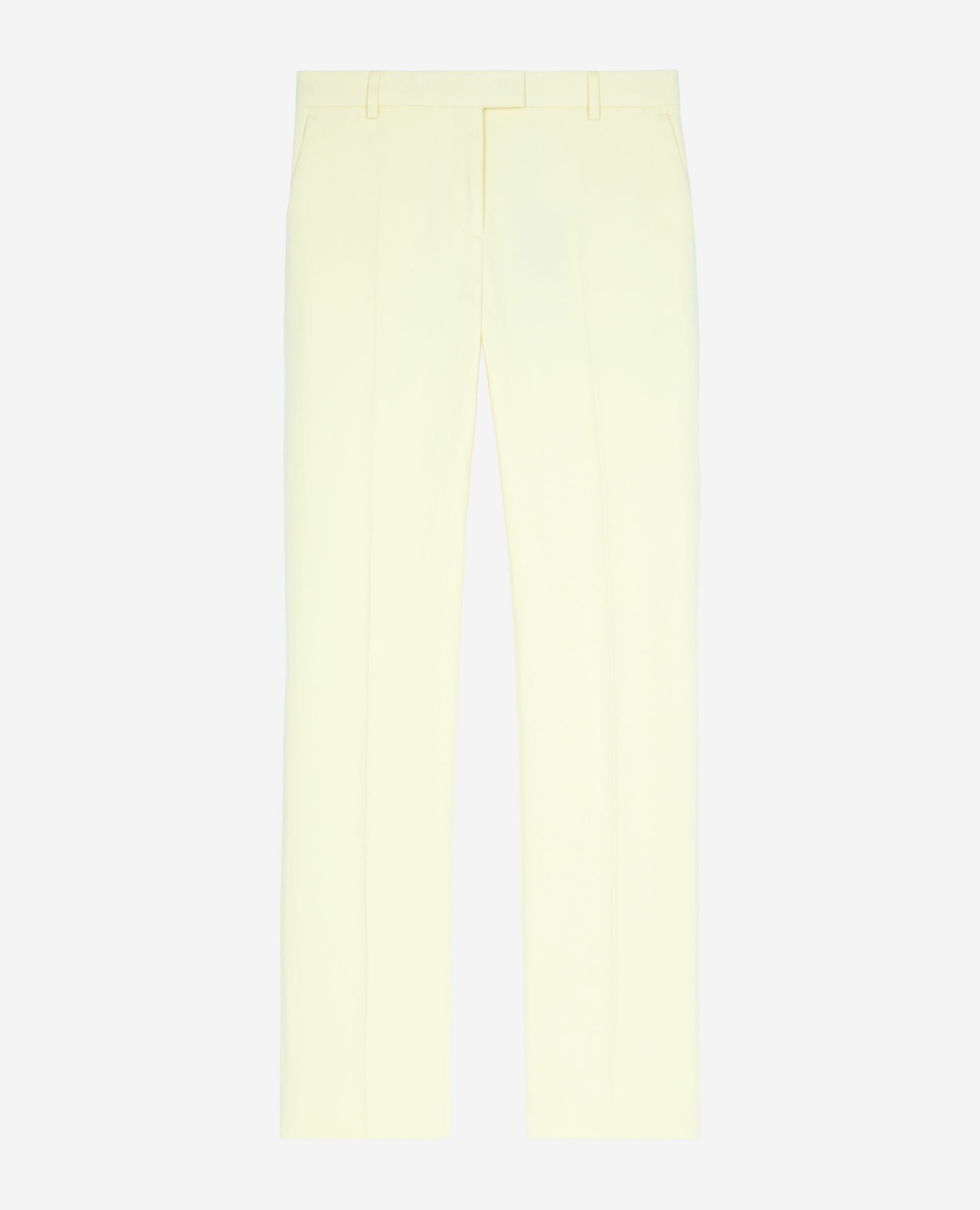 Pantalon costume en coton bleu, YELLOW, hi-res image number null