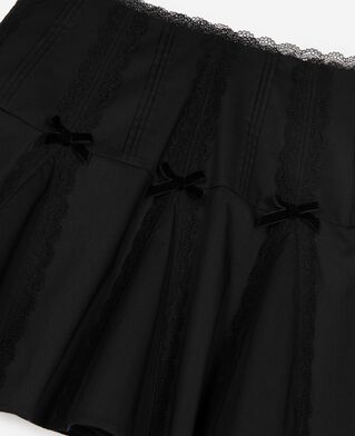 The Kooples FEMME BLACK jupe courte détails nœuds noire