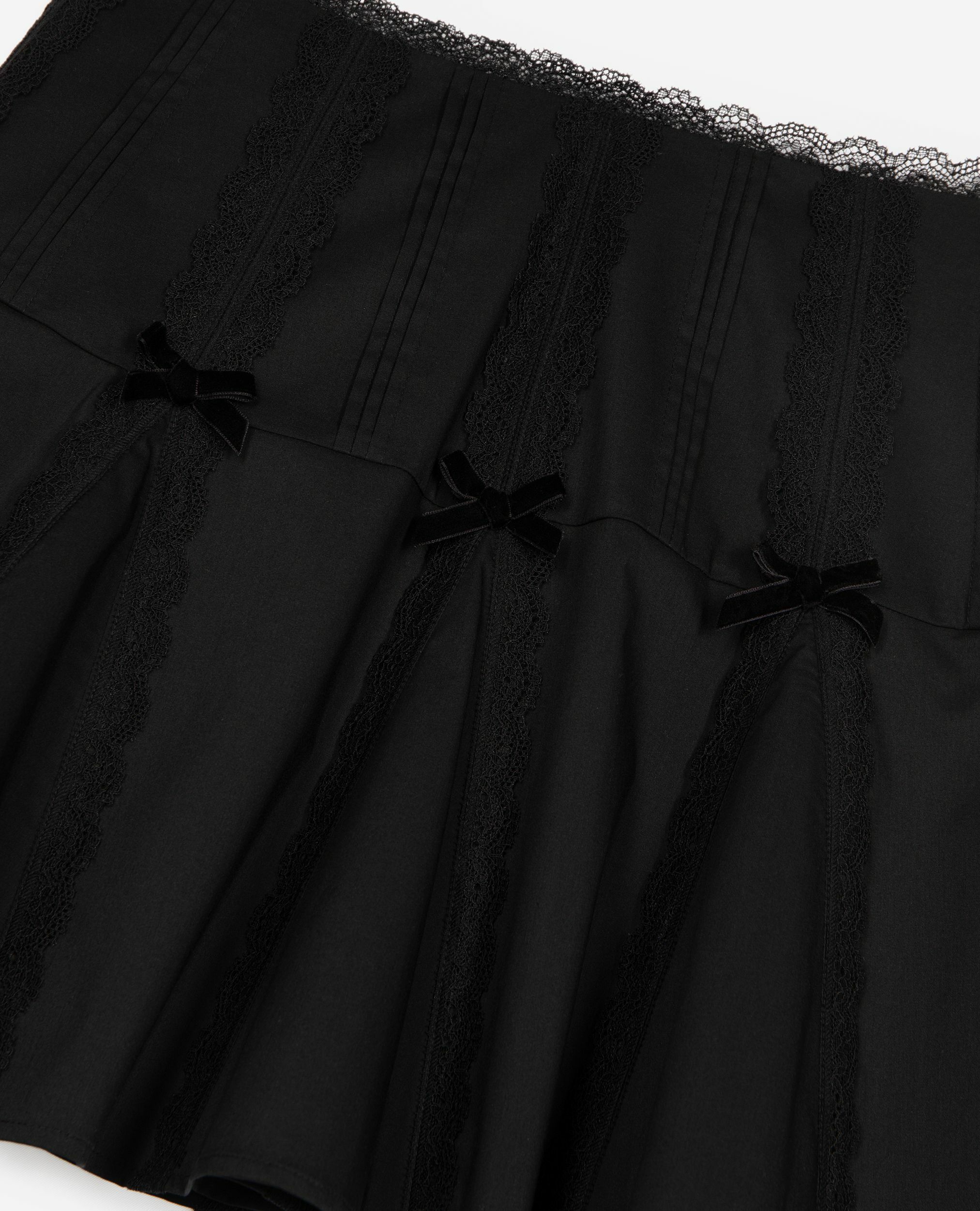 Jupe courte détails nœuds noire, BLACK, hi-res image number null