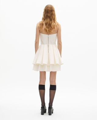 The Kooples WOMEN ECRU short ecru bustier dress